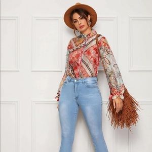 Paisley print blouse